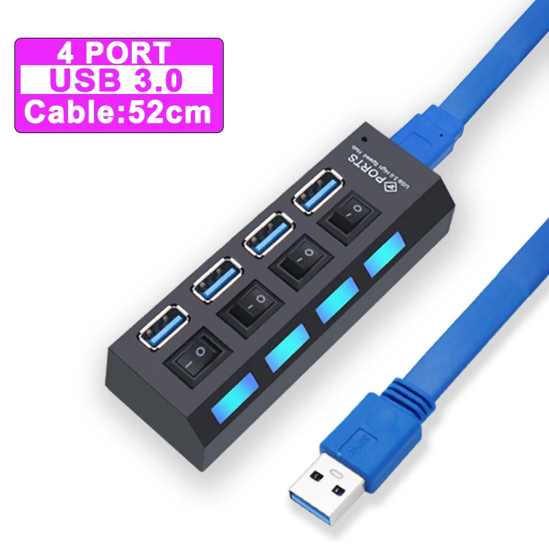 7-Port USB Hub - High Speed USB 3.0