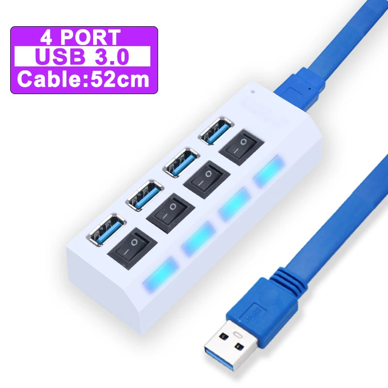 7-Port USB Hub - High Speed USB 3.0