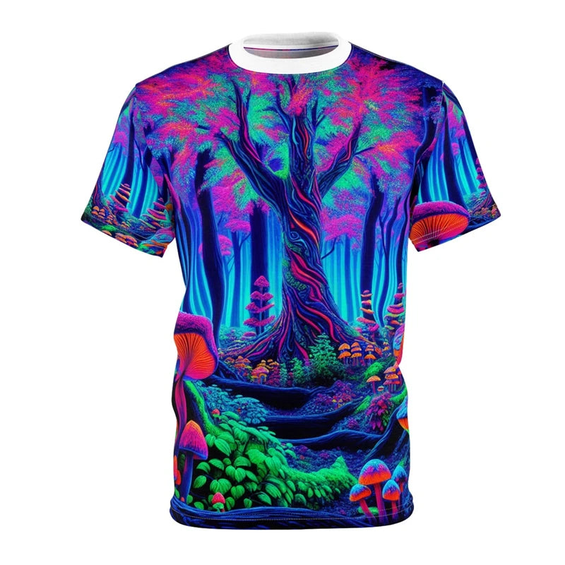 Mushroom Neon Streetwear Tee