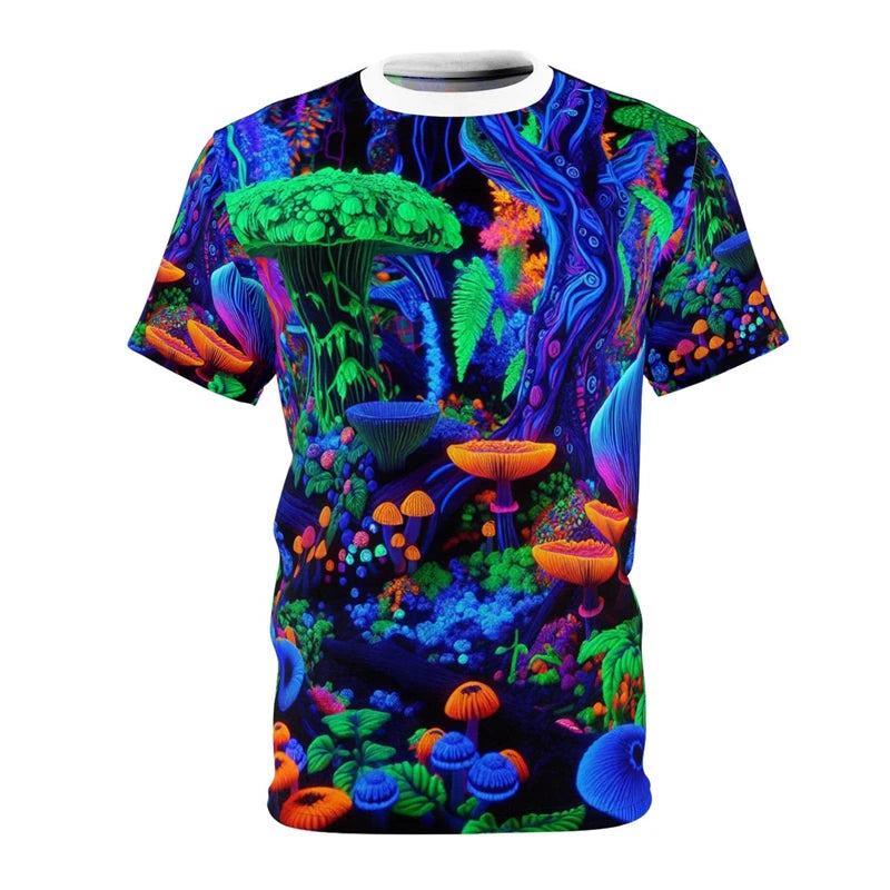 Mushroom Neon Streetwear Tee
