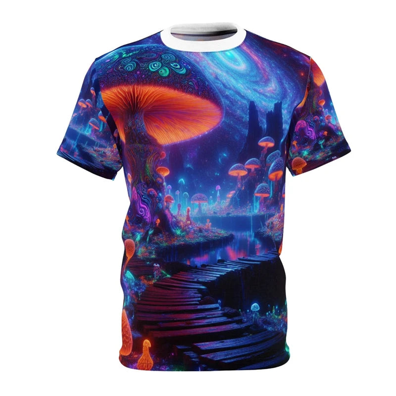 Mushroom Neon Streetwear Tee