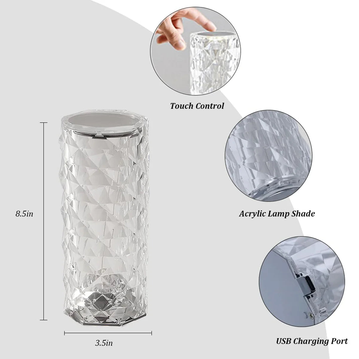 RGB Crystal LED Desk Lamp