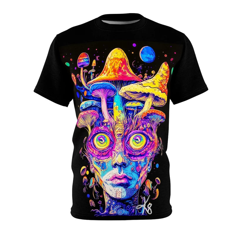 Mushroom Neon Streetwear Tee