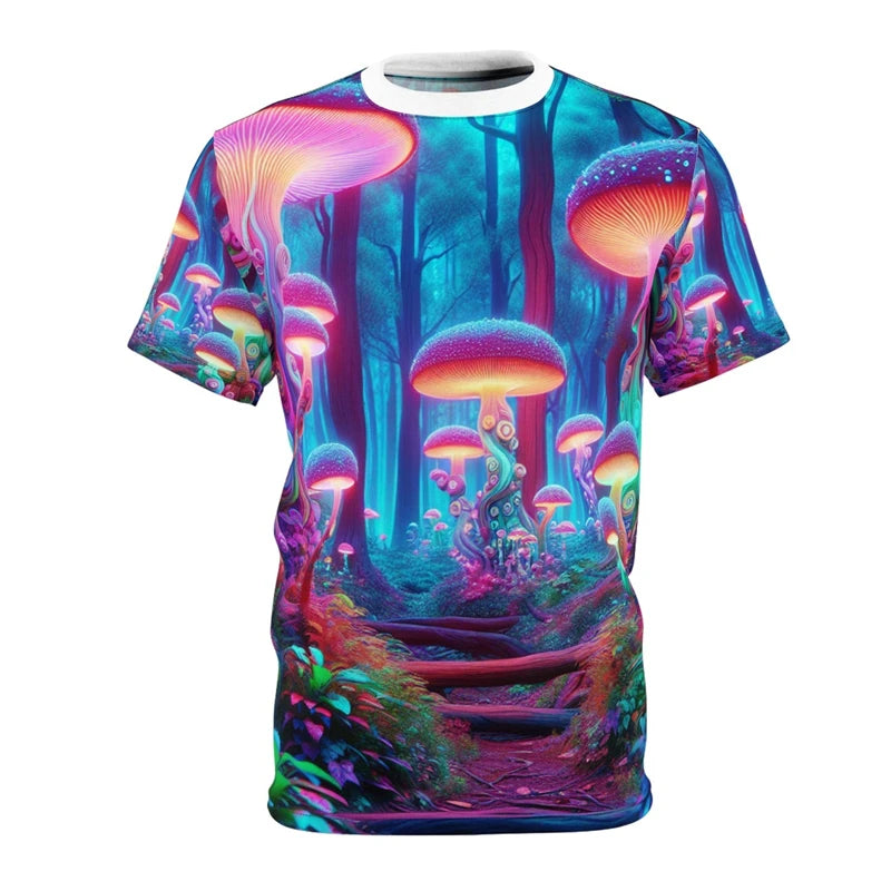 Mushroom Neon Streetwear Tee