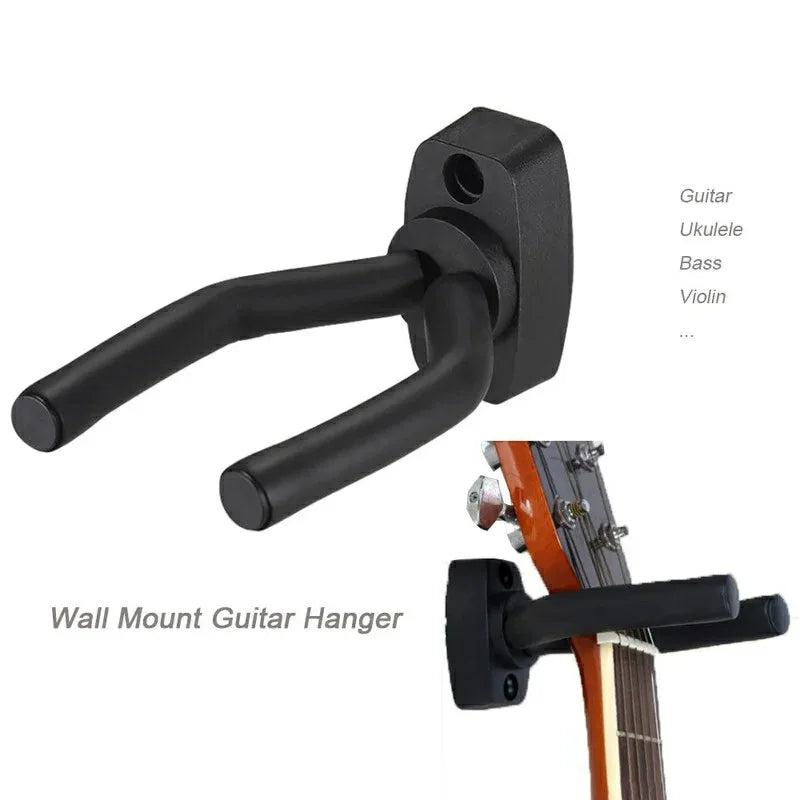 Guitar Wall Mount Hanger - Single Hook for Electric, Acoustic and Bass Guitars