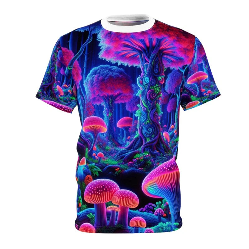 Mushroom Neon Streetwear Tee